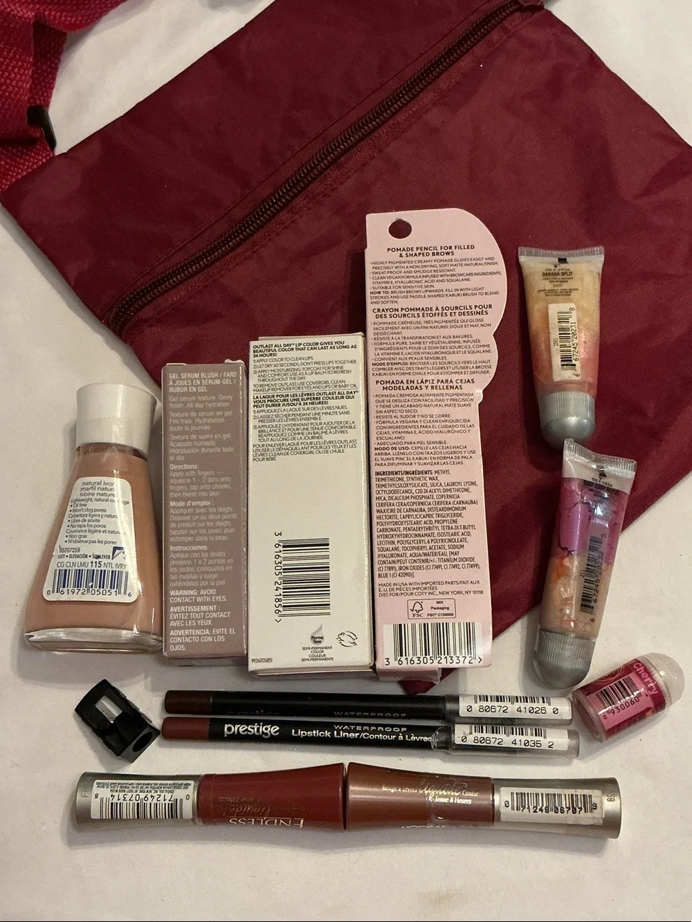 12 pc Women’s Essentials Makeup Set Assorted Variety w crossbody travel bag